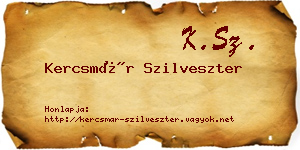 Kercsmár Szilveszter névjegykártya